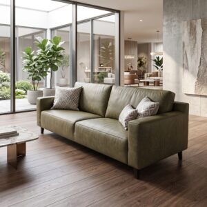 Sofa Olive Leather 2,40 m