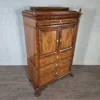 Silver Case Biedermeier 1850 Mahogany