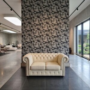 Chesterfield Sofa leather Cremewhite 1,65 m