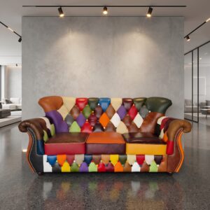 Chesterfield Sofa leather Model Carnival 1,95 m