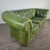 Chesterfield Sofa Green 3-2-1 Leather - Image 14