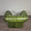 Chesterfield Sofa Green 3-2-1 Leather - Image 5