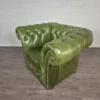 Chesterfield Sofa Green 3-2-1 Leather - Image 4
