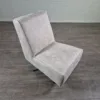 Retro Design Armchair White-Grey Leather - Image 2