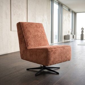Retro Design Armchair Coral Red