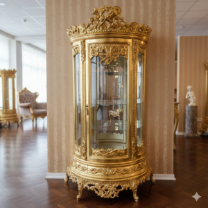 Display Case Baroque Style Gold 1,25 m