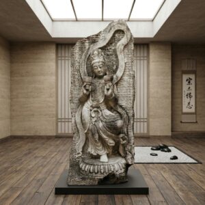 Indian Goddess 1,00 m Statue Granite