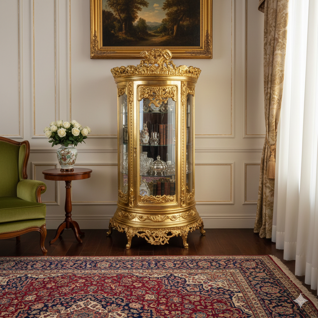 Display Case Baroque Style Gold 1,25 m - Image 2