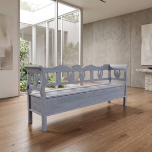 Bench Blue 2,08 m Pine