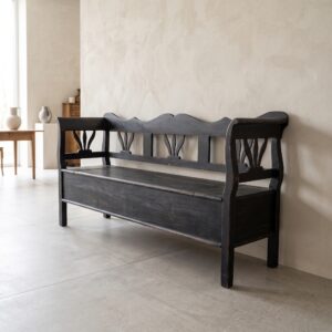 Bench Black 1,87 m Pine