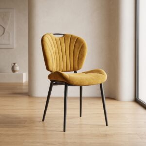 Retro Design Dining Chair Yellow Set Price