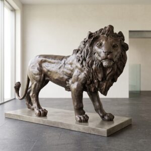 Statue Lion Bronze 2,28 m
