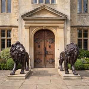 Statues Lions Bronze 2,28 m
