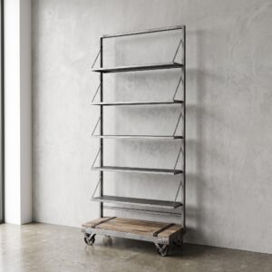 Bookshelf Metal Mango Wood 1,01 m
