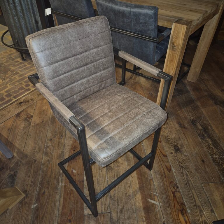 Barstool Industrial Design Leather - Image 8