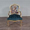 Baroque Chair Napoleon Gold-Mint Turquoise - Image 3