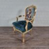 Baroque Chair Napoleon Gold-Mint Turquoise - Image 4