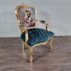 Baroque Chair Napoleon Gold-Mint Turquoise