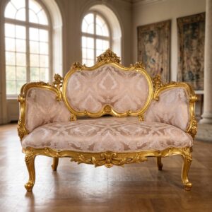 Sofa Baroque Style Gold-Pink 1,45 m