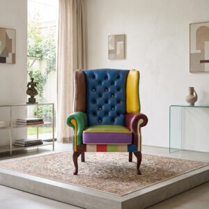 Chesterfield Armchair Leather Model Carnival
