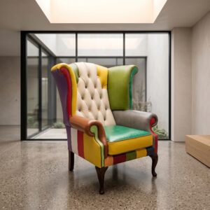 Chesterfield Armchair Leather Model Carnival