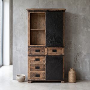 Bookcase Mango Wood 1,00 m