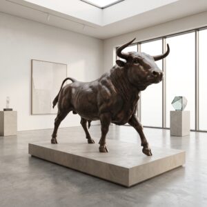 Statue Bull Bronze 1,55 m