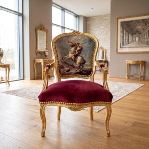 Baroque Chair Napoleon Gold-Red