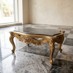 Coffee Table Neo Baroque Gold Marble