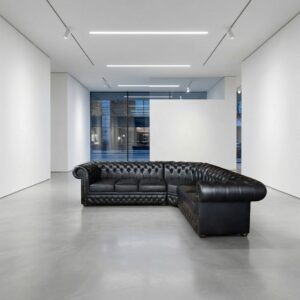 Chesterfield Corner Sofa Leather Black 3,00 m x 2,80 m