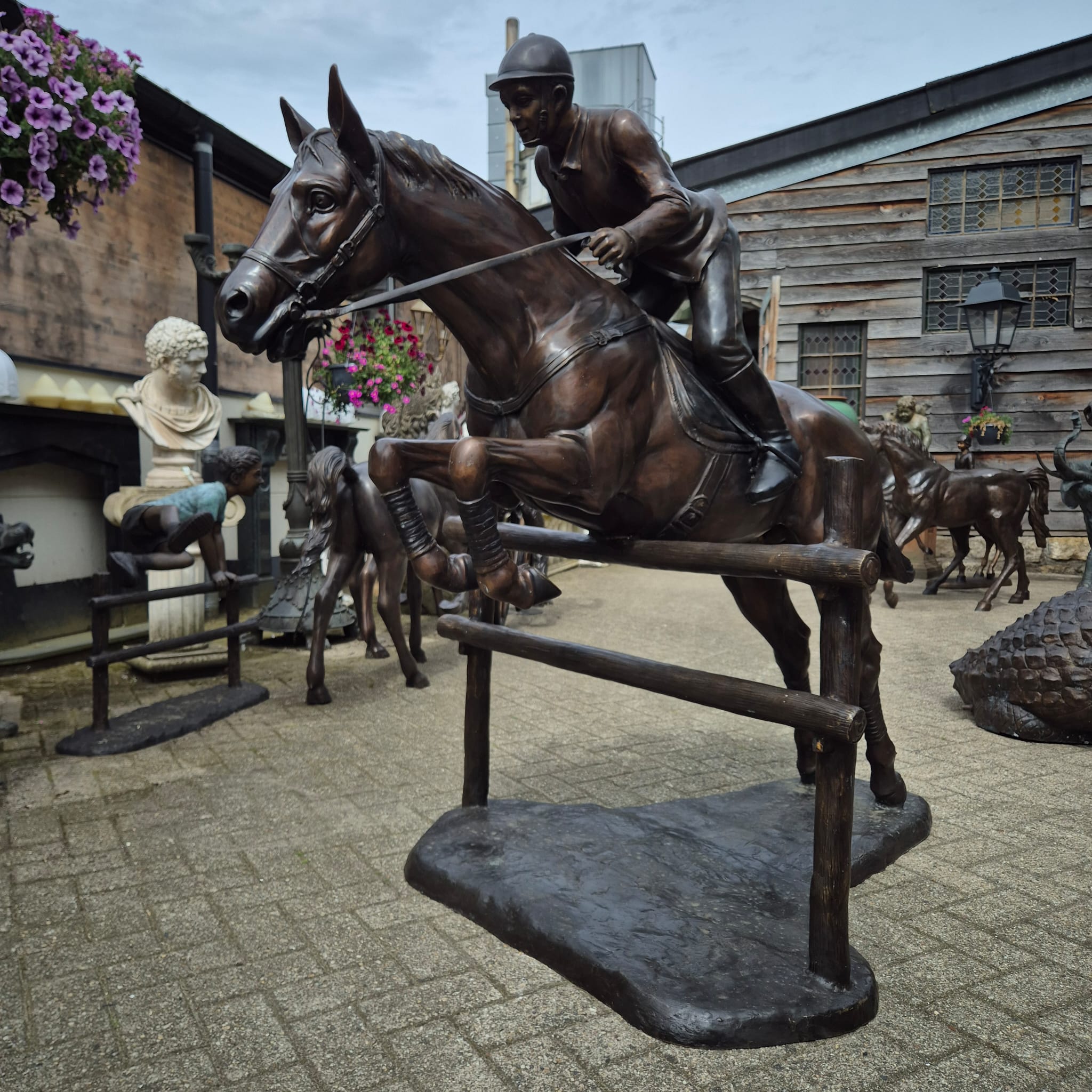 Statue Horse Rider Bronze 1,50 m - Image 3