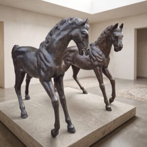 Statues Horses Bronze 1,40 m