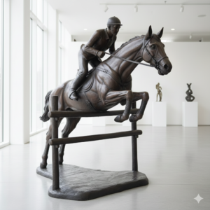 Statue Horse Rider Bronze 1,50 m