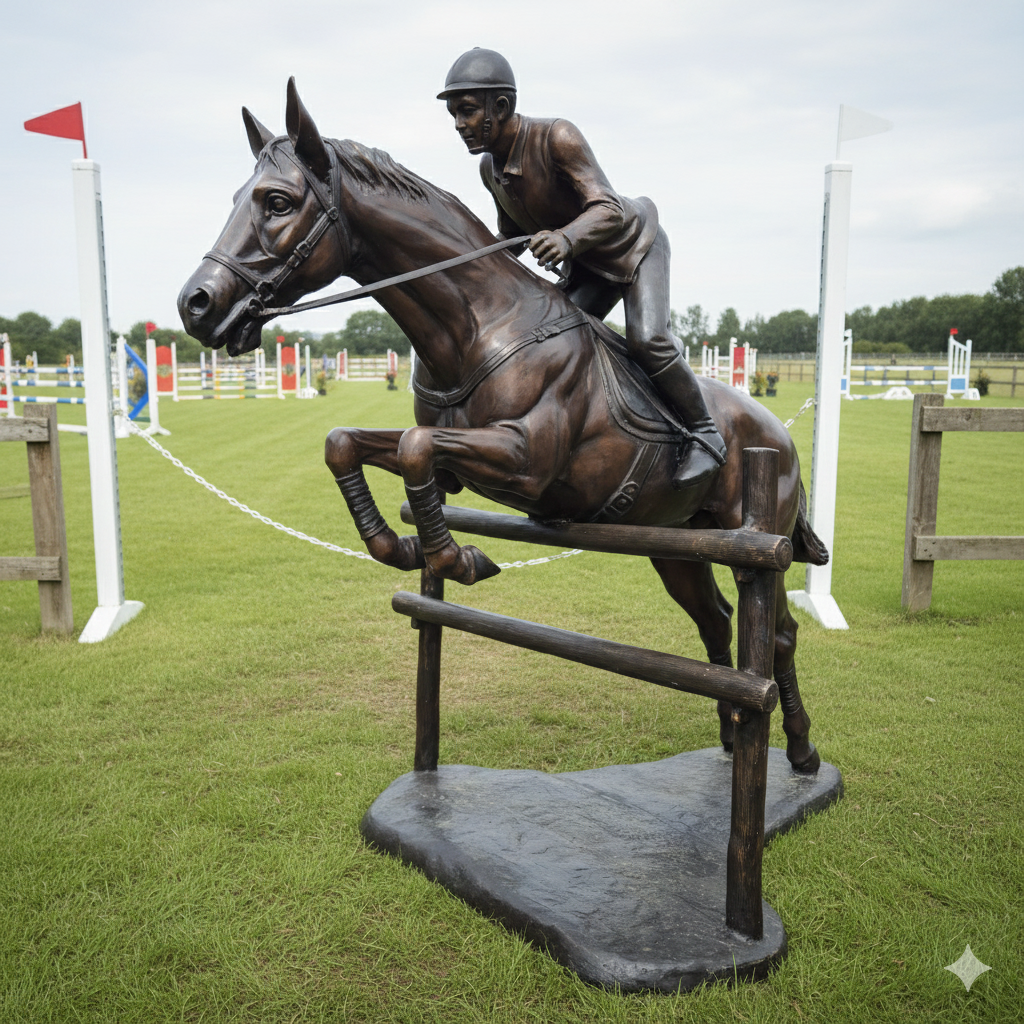 Statue Horse Rider Bronze 1,50 m - Image 2
