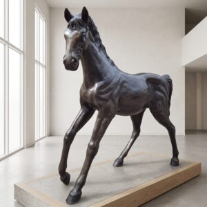 Statue Horse Bronze 1,40 m