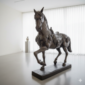 Sculpture Carousel Horse Bronze 1,04 m