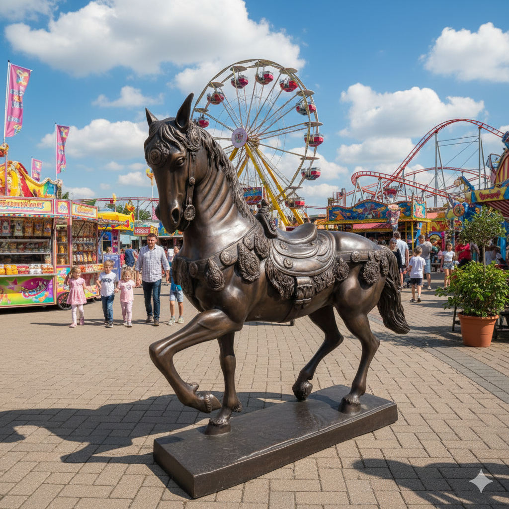 Sculpture Carousel Horse Bronze 1,04 m - Image 2