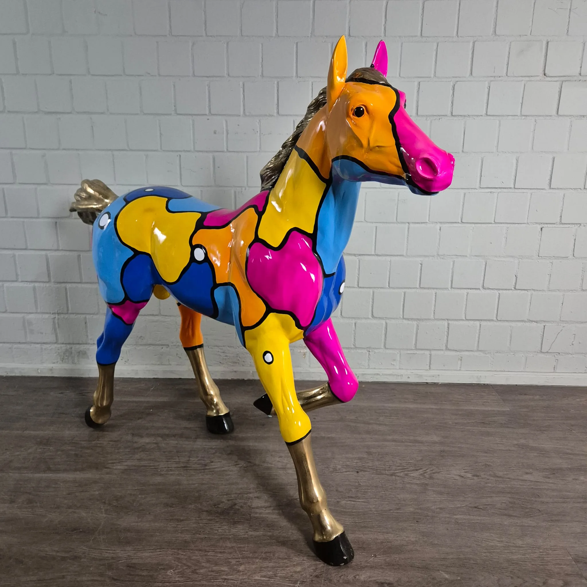 Statue Horse Bronze Pop-Art Style 1,15 m - Image 3