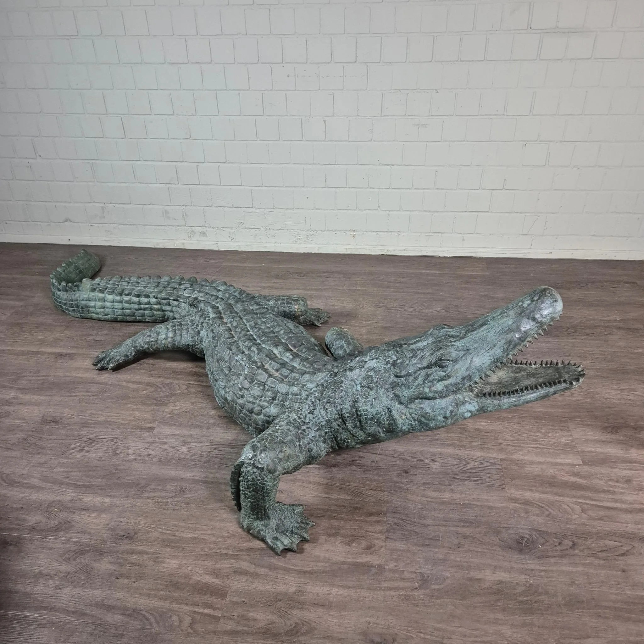 Statue Crocodile Bronze 2,90 m - Image 3