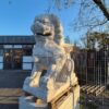 Marmor Statue Lions on Pedestal 1,65 m - Image 4