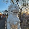 Marmor Statue Lions on Pedestal 1,65 m - Image 6