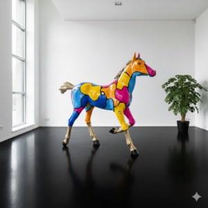 Statue Horse Bronze Pop-Art Style 1,15 m