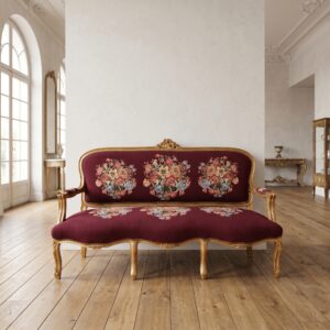 Sofa Biedermeier Style Bordeaux 1,70 m