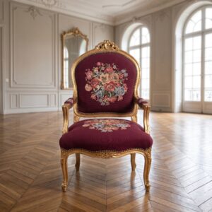 Armchairs Biedermeier Style Bordeaux