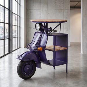 Bar Table Scooter Mango Wood Metal 1,07 m