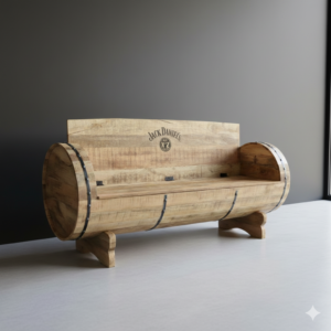 Bench Barrel-Shaped Mango Wood 1,75 m