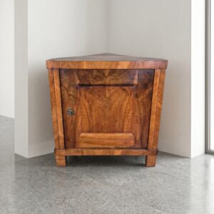 Corner Cabinet Biedermeier 1850 Walnut