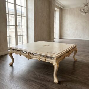 Coffee table Neo-baroque Old white gold