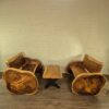 Set Garden Benches & Table Teak 1,60 m