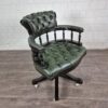 Chesterfield Office Chair Leather Green